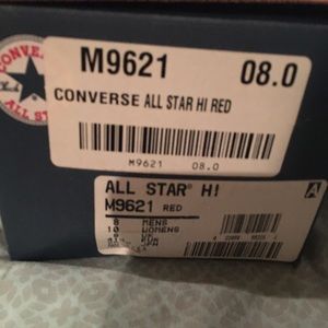 Brand new Red canvas Men’s Converse